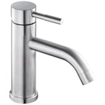 Krone - Mitigeur lavabo inox brossé avec bonde h 16.7 cm - Kolibri