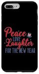iPhone 7 Plus/8 Plus Peace Love Laughter For The New Year Red White Blue USA 4th Case