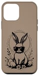 Bunny frais avec lunettes de soleil Fleurs d'œufs et soleil Coque pour iPhone 12 mini