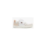 Women's White & Pink T-Clip Lacoste Trainers