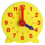YUYAOSH Mini Size Alarm Clock,Children Educational Alarm Clock Adjustable Time Learning Clock (Yellow)