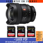 Sony FE 14mm f/1.8 GM + 3 SanDisk 32GB UHS-II 300 MB/s + Guide PDF 20 techniques pour réussir vos photos