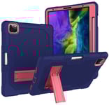 Trolsk Shock Proof Silicone Case (iPad Pro 12,9 (2021/2020)) - Blå/rosa
