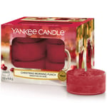 Yankee Candle Tea Light Scented Candles, Christmas Morning Punch, (x 12)
