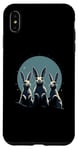 Coque pour iPhone XS Max Lapins à la lune parodie 3 lapins lune dessin animé art