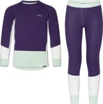 Urberg Juniors' Tree Base Layer Set Grape/cloudy Dancer/celadon, 158/164