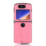 coque Case for Motorola Razr 5G,Crocodile texture phone case for Motorola Razr 5G(Pink)