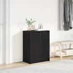 Skoskåp svart ek 57x34x76 cm konstruerat trä