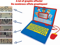 LEXIBOOK JC598PAi1 PAW PATROL Bilingual Educational Laptop French - English Kids