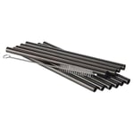APS Sugrör 10st i metall bronze look - D: 8 mm, length 15 cm