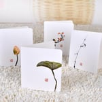 5pcs/pack Creative Classical Chinese Greeting Card Diy Folding B Lotus Leaf