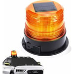 Riceel - 12V solaire/USB voyant d'avertissement led gyrophare aimant voyant clignotant pour voiture Auto camion sans fil super lumineux