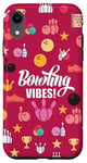 iPhone XR Bowling Vibes Strike Pins and Ball Pattern Girls or Women Case