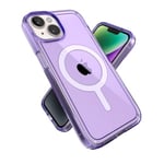 Speck Produits Gemshell Coque pour iPhone 14 et 13, modèle 6,1", conçue pour MagSafe, améthyste Violet/Transparent