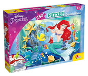 Lisciani, Puzzle pour enfants a partir de 7 ans, 250 pièces, 2 en 1 Double Face Recto / Verso avec le dos à colorier - Disney La Petite Sirene - 91706