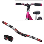 Mawenfeili, TOSEEK Carbon Fiber Children Balance Bike Bent Handlebar, Size: 420mm (Pink) Ultralight (Color : Red)