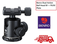 Benro Dual Action Ball Head B1 + PU50 Plate BRB1-PU50 (UK Stock)