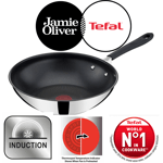 Tefal Jamie Oliver 28cm Wok Pan Stir Fry Stainless Steel All Hobs E79219