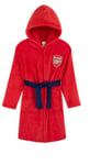 Arsenal F.C. Boys Dressing Gown, Football Kids Fleece Hooded Robe