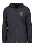 Only & Sons Medium Men's Zip Up Hooded Windbreaker Black Lightweight Jacket