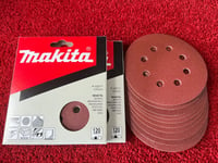 20xGenuine Makita 125mm 120 Grit Hook&Loop Abrasive Disc DBO180 DBO140 Bosch B&D