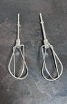 GENUINE Kitchen aid HAND MIXER TURBO BEATERS (SET OF 2) METAL WHISKS-New