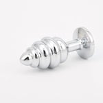 Red 'Wavy' Stainless Steel Butt Plug Set (3 Piece)