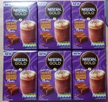 6 x Boxes Nescafe Gold Mocha Instant Coffee Sachets Chocolate Caramel Brownie