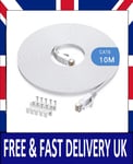 10m Cat6 Ethernet Cable, Long Internet Cables High-Speed Patch Cord Flat Design