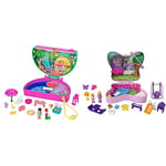 Polly Pocket Watermelon Pool Party Compact Playset with Scented Feature, 2 Micro Dolls & GTN21 GTN21-Big Pocket World Backyard Butterfly Compact