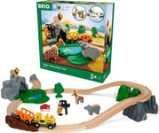 BRIO 33960 Safari Adventure Train Set for Kids Age 3 Years Up - Compatible with