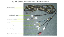 Pioneer Bilstereo CA-AW-SUB.001 Kabelsæt til Aktiv Subwoofer
