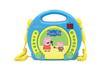 Lexibook Peppa Pig Georges Lecteur CD pour enfant avec 2 microphones jouets, prise écouteurs, à piles, Bleu, RCDK100PP