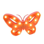 Cartoon Led Night Light Children Beside Lamp Home Decoration Orange Butterfly