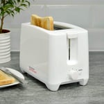 750w White 2 Slice Extra Wide Slot Cool Touch Toaster 7 Stage Variable Browning
