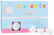 Cake Star Push Easy Script Cutters - Lowercase Alphabet - - Letter Cookie Cutter for Cake Decorating and Sugarcrafting with Fondant, Marzipan, Sugarpaste, Pastry