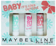 Maybelline Baby It's Cold Outside Lip Balms Trio Gift Set 3 Lip Balms Included