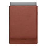 Woolnut Äkta Läder Sleeve för MacBook / Laptop 15" (350 x 245mm)  - Brun