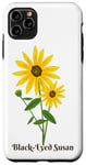 Coque pour iPhone 11 Pro Max Fleur de Susan aux yeux noirs, jaune et vert