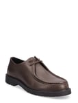Slhtim Leather Moc-Toe Shoe *Villkorat Erbjudande Shoes Business Laced Brun Selected Homme