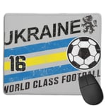Euro 2016 Football Ukraine Ball Grey Customized Designs Non-Slip Rubber Base Gaming Mouse Pads for Mac,22cm×18cm， Pc, Computers. Ideal for Working Or Game