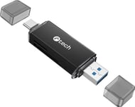 Usb Hub C-Tech Čtečka Karet Ucr-02-Al, Usb 3.0 Type A/ Type C, Sd/Micro Sd