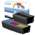 Pack de 20 cartouches noirs (18,2 Ml) et couleurs (14 Ml) compatibles pour EPSON 603 XL, 4100 4105 - Jumao -