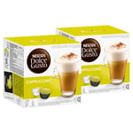 Nescafé Dolce Gusto Cappuccino, Pack of 2, 2 x 16 Capsules (16 Servings)