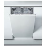 Indesit 9 Place Settings Integrated Slimline Dishwasher - White DI9E2B10UK