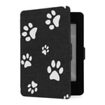 Case For Kindle Paperwhite 1/2/3 Generation Kindle Paperwhite Watersafe Cover White Puppy Dog Animal Paw Print Pu Leather Cover With Auto Wake/sleep Kindle Waterproof Paperwhite Case