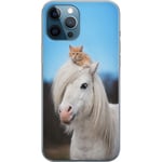 Apple iPhone 12 Pro Transparent Mobilskal Katt och Häst