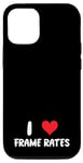 Coque pour iPhone 12/12 Pro I Love Frame Rates - Heart Movies Film TV Game Gamer Gamer