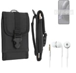 For Motorola Edge 30 Neo + EARPHONES Belt bag outdoor pouch Holster case protect