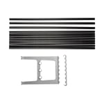 Essem Design Nostalgi bänk påbyggnad 100 cm Svartbetsad ek-aluminium